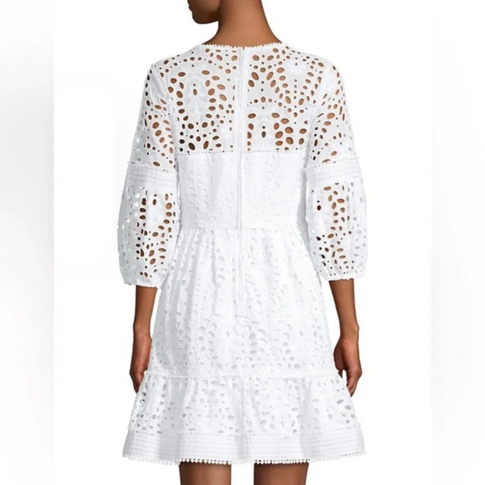 Lilly Pulitzer Lucinda Dress in Resort White Large Petal Eyelet - Picture 3 of 7